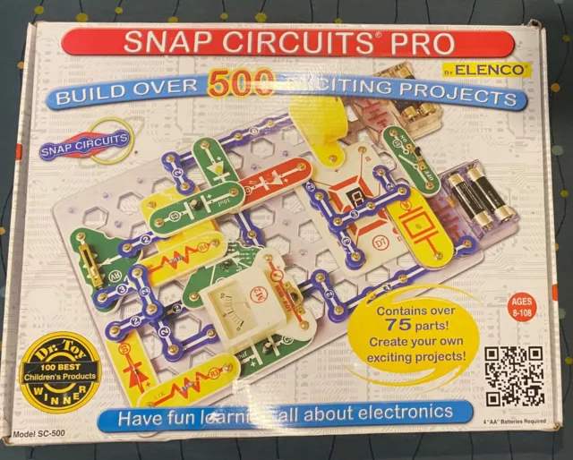 Elenco Electronic SNAP CIRCUITS PRO SC-500 Educational STEM Learning Science Kit