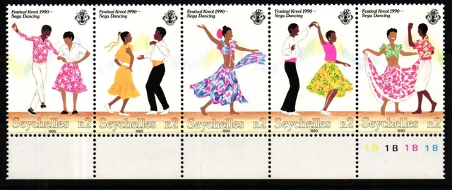 Seychellen 734-738 postfrisch Fünferstreifen #GF038