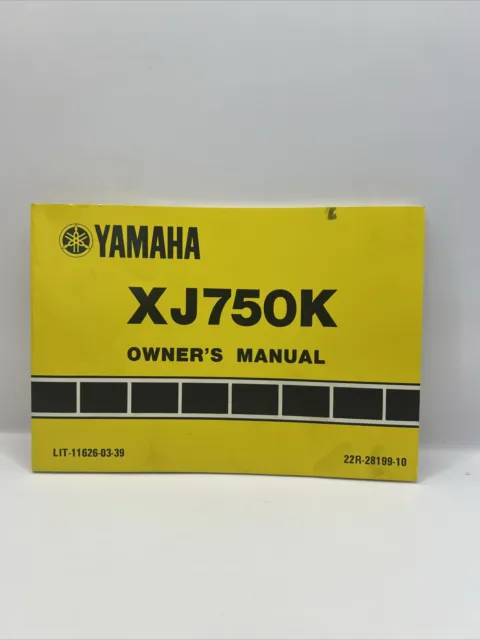 1982 Yamaha XJ750K Owner’s Manual With Original Wiring Diagram, 1st Edition
