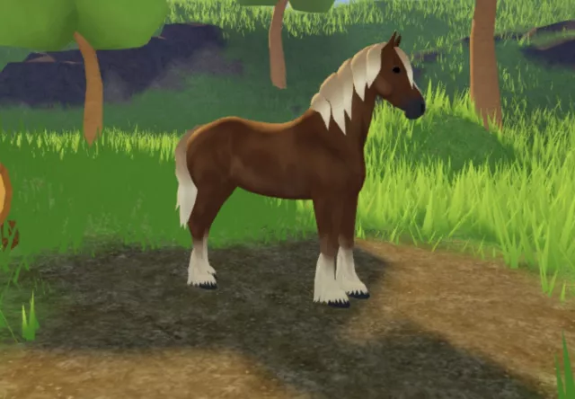 Wild horse island Roblox Friesian horse in 2023