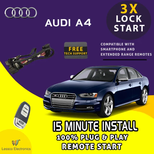 100% Complete Plug and Play Remote Start fits: 2017-2021 Audi A4 / Easy Install