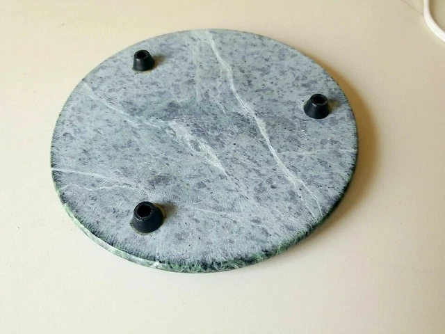RUNDE GRÜNE MARMOR KÄSE Mausplatte - SCHNEIDEBRETT MIT ZINN (b78) 7