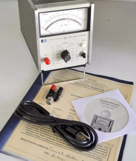HP 3400A RMS Voltmeter Fully Solid State, Opt 001 - Refurbished and Calibrated