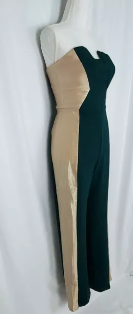 CRYSTAL DOLL STRAPLESS Jumpsuit ~ Junior Size 7 Green / Gold $19.82 ...