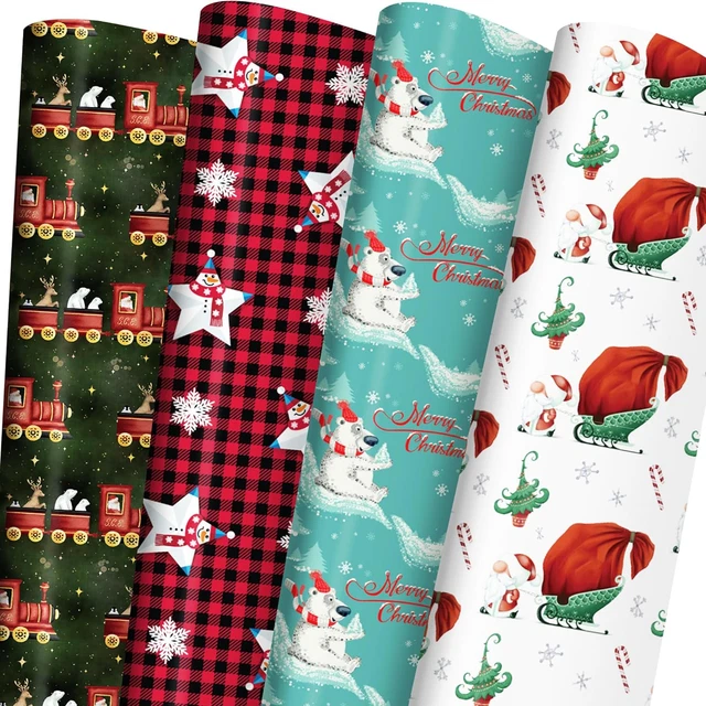 FUNNY CHRISTMAS WRAPPING Paper for Kids Adults - Xmas Gift Wrap with