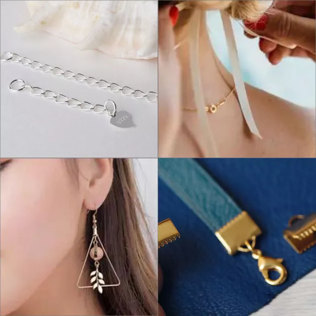 1 Box Lobster Clasp Open Ring Tail Chain Earrings Necklace Jewellery Accessor Ni