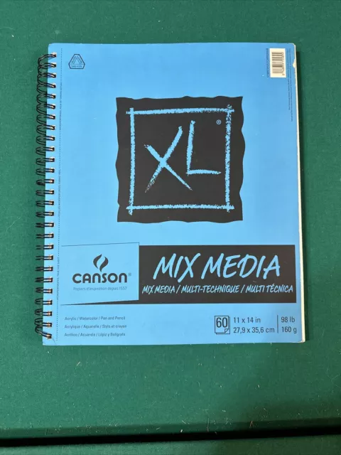 CANSON 100510929 XL Series Mix Media Paper Pad, 98 Pound, 11 x 14 Inches,  60  $25.99 - PicClick