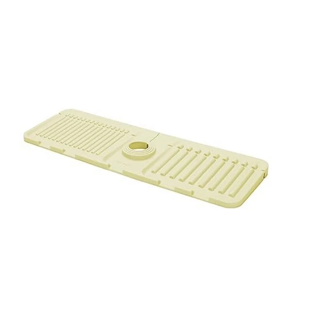 Barrière Anti-Éclaboussures Évier Silicone Gettimore - Protection Comptoir Cuisine 49x5x8.5cm, Facile à Nettoyer (Gris)