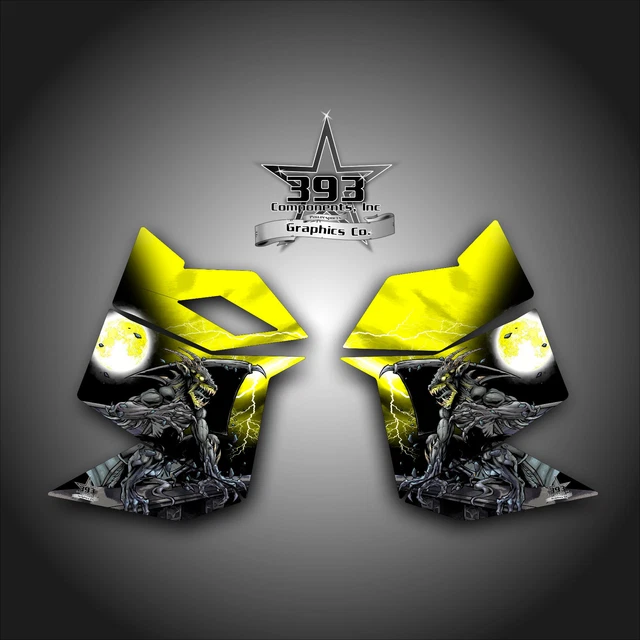Ski Doo Rev Xp Snowmobile Sled Graphics Decal Sticker Side Panel Guardian Yellow