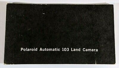 Polaroid 103 automática cámara terrestre instrucciones propietarios fotografía manual de colección