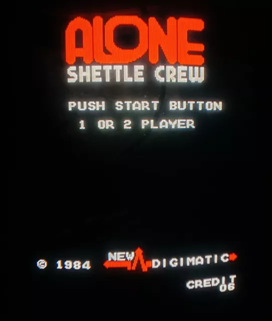 ALONE SHETTLE CREW  ©1984 Rar@ Not DUMPED M.a.m.e. Vintage Board Pcb No Jamma