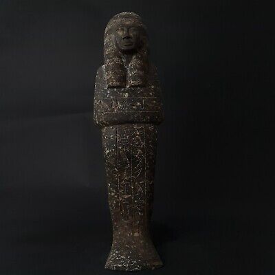 Ancient Egyptian Antiques Granite Stone XL Ushabti Shabti Statue 1550-332 BC