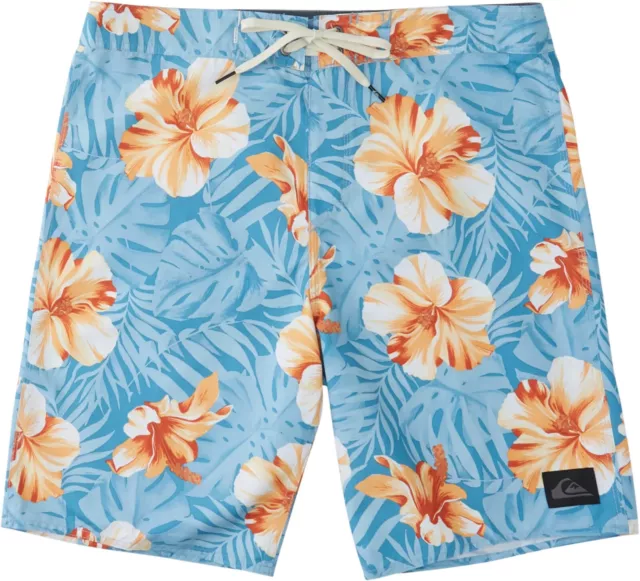 NWT$45 Quiksilver Men's D Everyday Classic Floral 20” Board Shorts Seaport 34