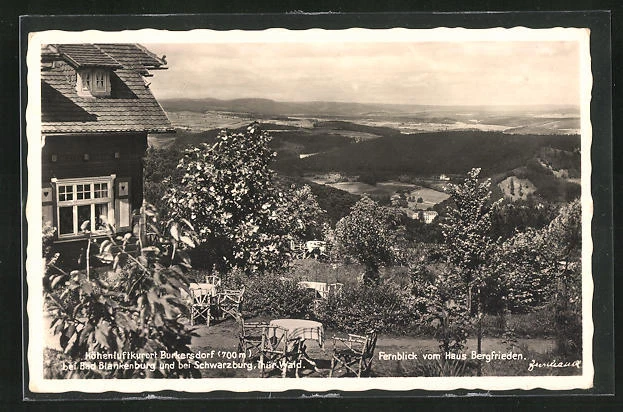 BURKERSDORF, FERNBLICK VOM Haus Bergfrieden, Ansichtskarte 1938 EUR 6