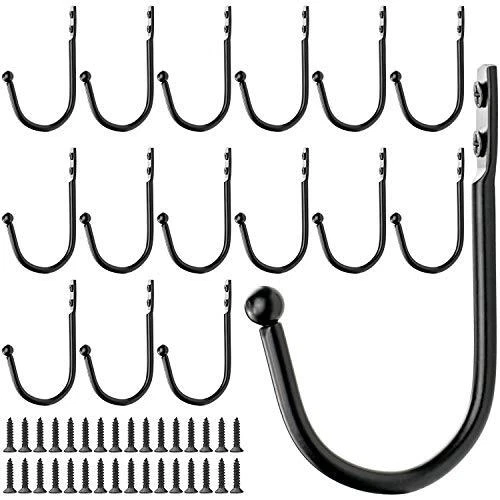 Small Single Coat Hooks Wall Mounted Wooden Entryway Key Hanger Coat Rack Bla...