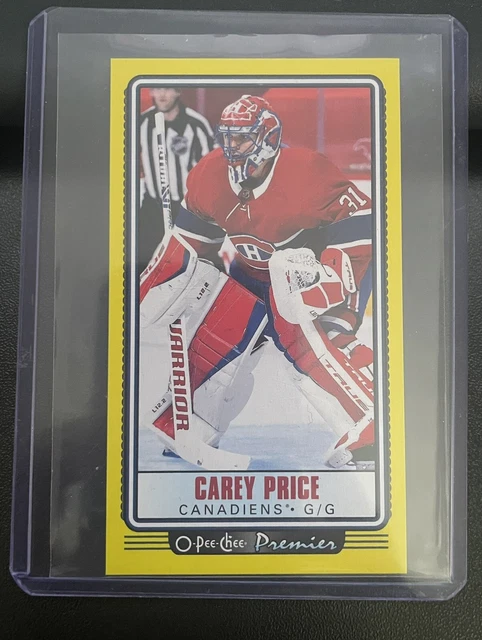 2021-22 O-Pee-Chee Hockey Carey Price Premier Tallboys Yellow Border - #P-5