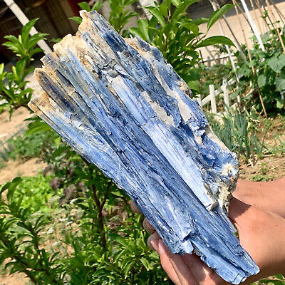 9.4LB Rare! Natural beautiful Blue KYANITE with Quartz Crystal Specimen Rough