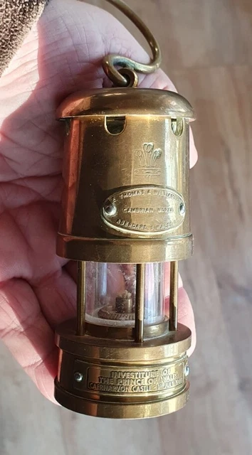 1969 Vintage Miners Lamp E Thomas & Williams Ltd Aberdare  Investiture