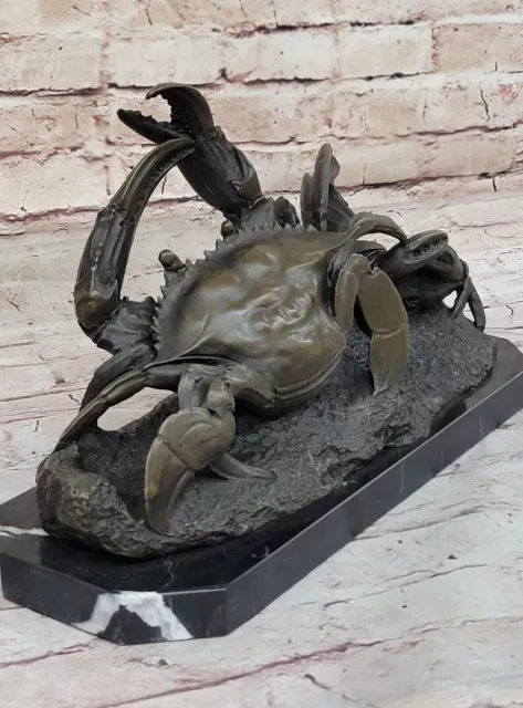 Large MUD CRAB solid brass brown bronze heavy decoration hand made Figure Art NR 3