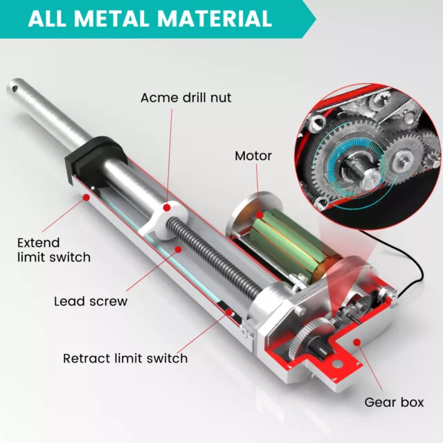 1500N Linearantrieb 10mm/s Linear Actuator Linearmotor Verstellantrieb Hubmotor 2