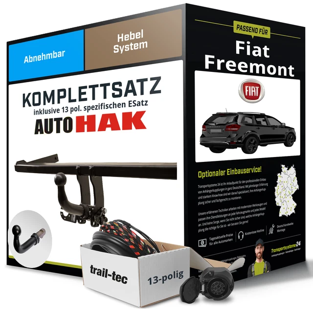Anhängerkupplung abnehmbar für FIAT Freemont +E-Satz NEU PKW Anhängerkupplung abnehmbar für FIAT Freemont +E-Satz NEU PKW
