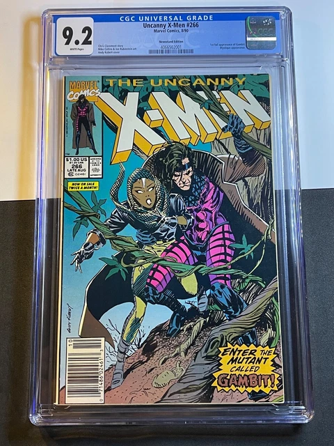 Uncanny X-Men #266 CGC 9.2  1st full appearance of Gambit White Pages.  KEY.