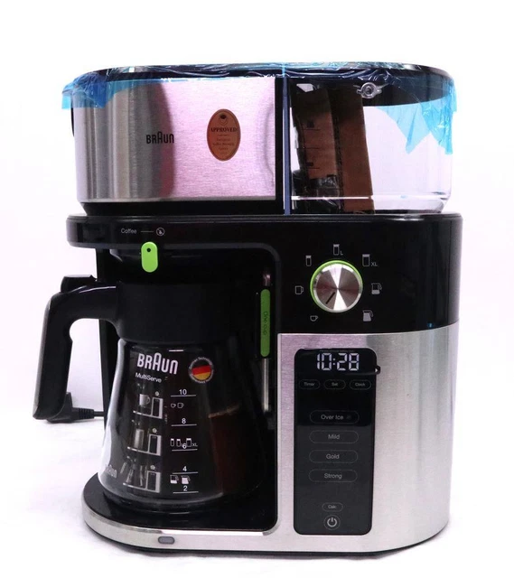 Braun MultiServe KF 9050 BK Kaffeemaschine - Filterkaffeemaschine mit Glaskanne,