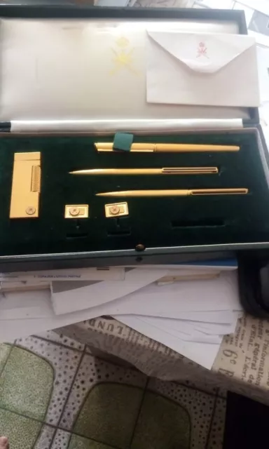 Penne Da Collezione Dunhill/Sultano Dell'oman Placcate Oro