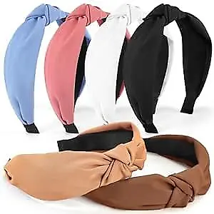 Headbands for Women Girls - 6PCS Stylish Top Knotted Headbands - Knotted