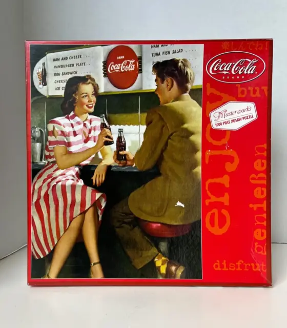 Masterworks Coca-Cola Coke for Two 1000 Piece Jigsaw Puzzle New Still Sealed