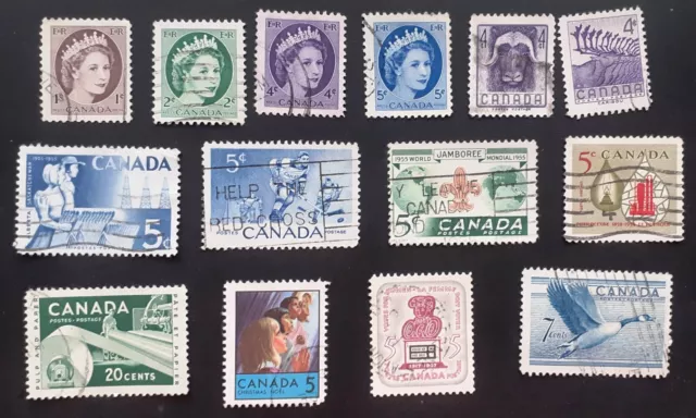 Canada 1950s Königin Elisabeth II, Eishockey, Gans etc