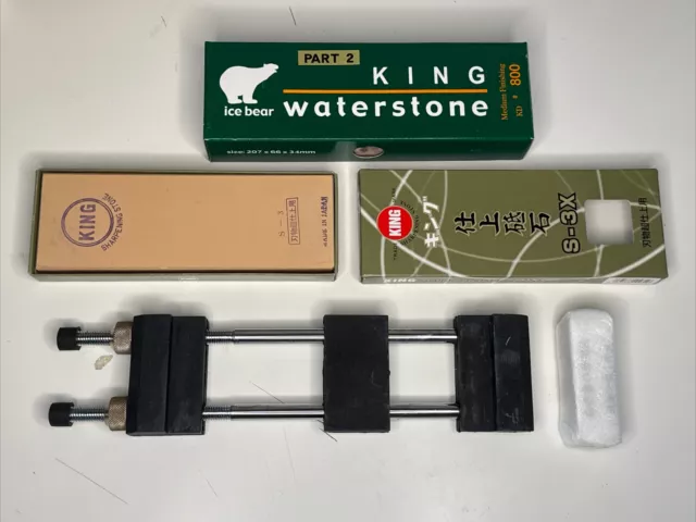 Ice Bear King Japanese Waterstone Sharpening Kit Water Stone Kit