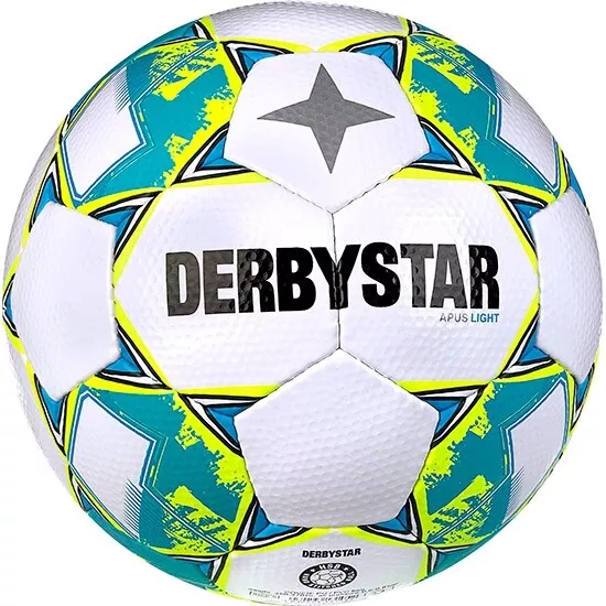 Derbystar Apus Light v23 gelb/blau 350g Jugend Trainingsball Fußball Größe 4 / 5