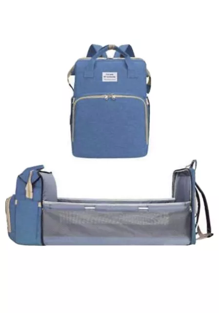 3 in 1 Travel Bassinet Diaper Backpack foldable Baby bed, Changing Station.