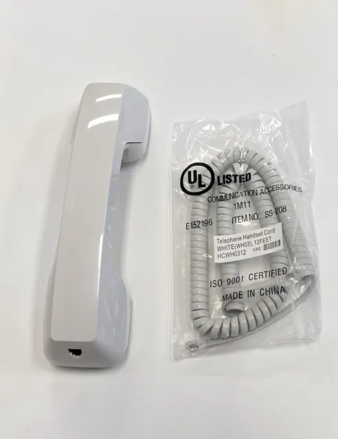 Avaya Lucent AT&T Spirit MLS K Style  Phone Handset White with Cord NEW