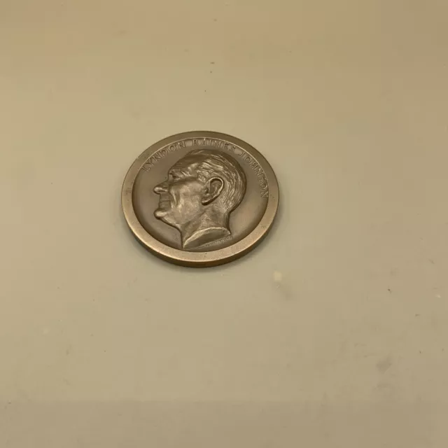 President Lyndon Baines Johnson Bronze Inaugural Medal Medallic Art Co 1965