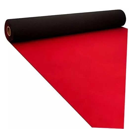 Neoprene Carpet Runner Reusable Plastic Floor Runner Non Slip 10 x 2.3 Ft Red