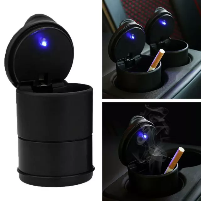 Universal LED Auto Car Ashtray LED Light Cigar Ash Cup Holde r Tray UKN