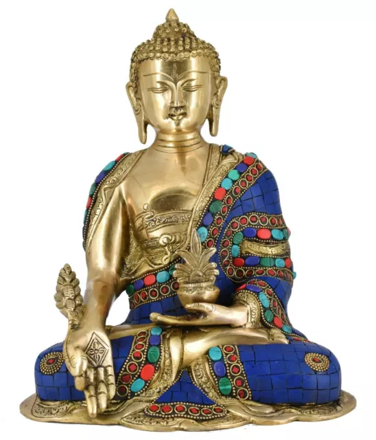Estatua de latón de Buda de medicina grande de Whitewhale - Decoración de...