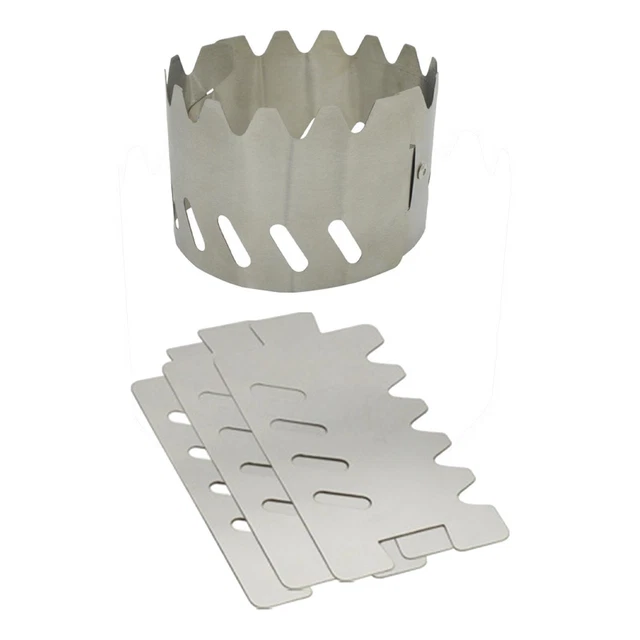 Pare-brise Pliable Pour Poêle Solo Stove - 8 Panneaux Aluminium Inox - Camping