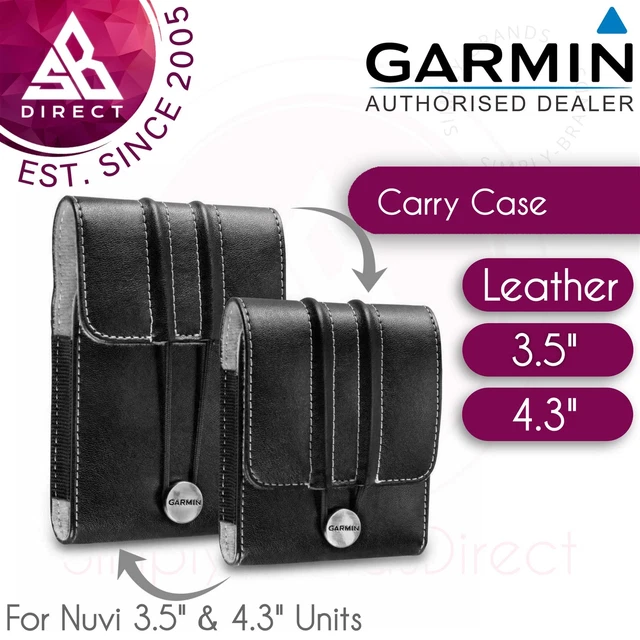 2x Garmin Universal Leather Carry Case Cover For 3.5" & 4.3" Displays GPS SatNav