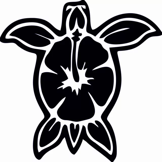 Surf Turtle Surfing Skate Vinyl Sticker Car Bumper Camper T5 Van VW Laptop B