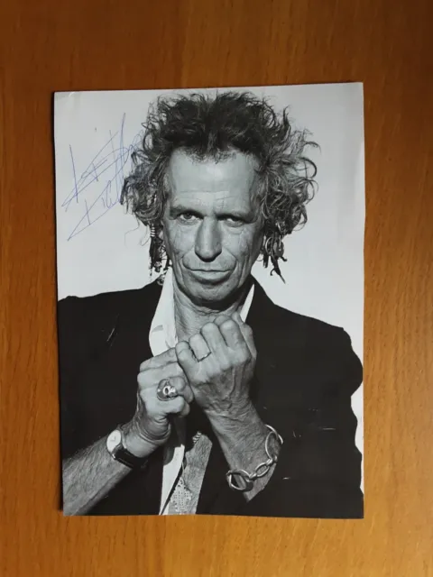 Rolling Stones keith richards signed photo