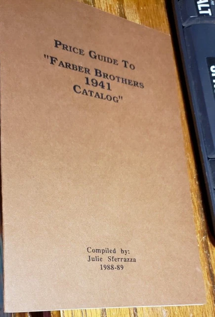 Price Guide To Farber Brothers 1941 Catalog Julie Sferrazza 1988-89