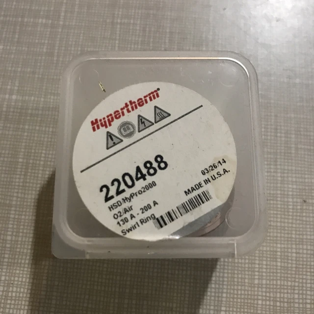 Hypertherm 220488 Swirl Ring Hsd/Hypro2000/Maxpro200 130A Air-130A 02-130A N2-20