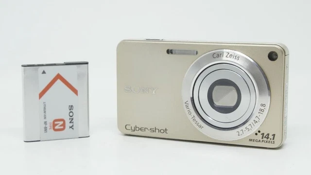 SONY CYBER-SHOT DSC-W350 Gold Compact Digital Camera [No English