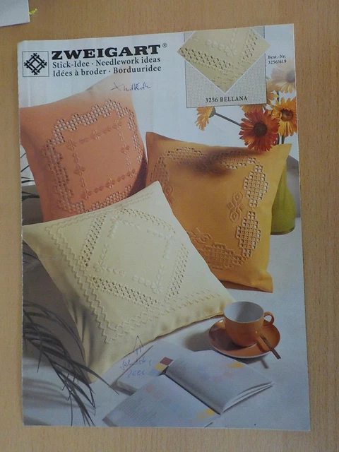 HARDANGER Stick-Idee Best. Nr. 3256/619 Zweigart BELLANA 3 Modelle Anl. & Zählmu