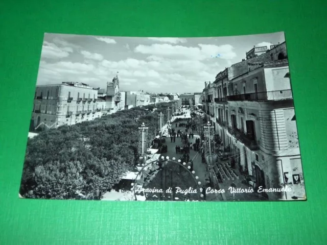 Cartolina Gravina di Puglia ( Bari ) - Corso Vittorio Emanuele 1959.