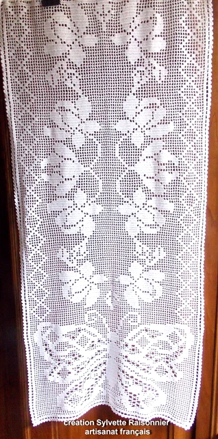 BRISE BISE CROCHET main rideau artisanat français création