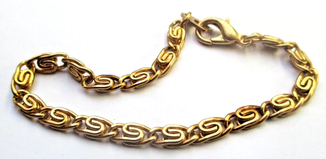 Bracelet Maille Gourmette Striée, Vers 1970